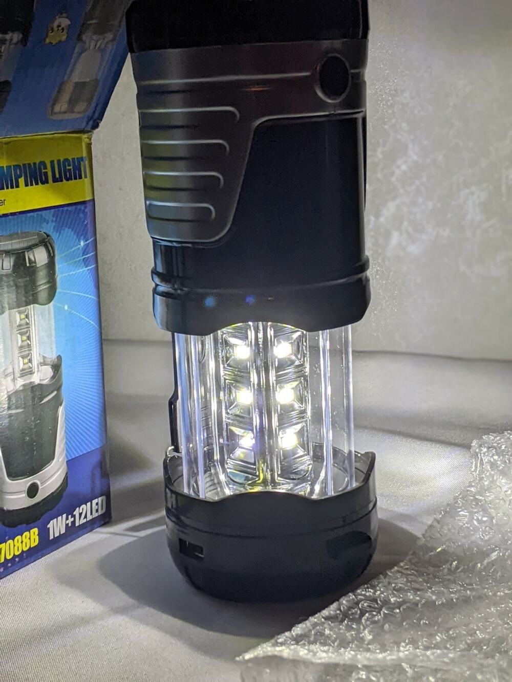 High Mountain Tiger Camping Light GSH-7088B 1W+12 LED Waterproof Switch